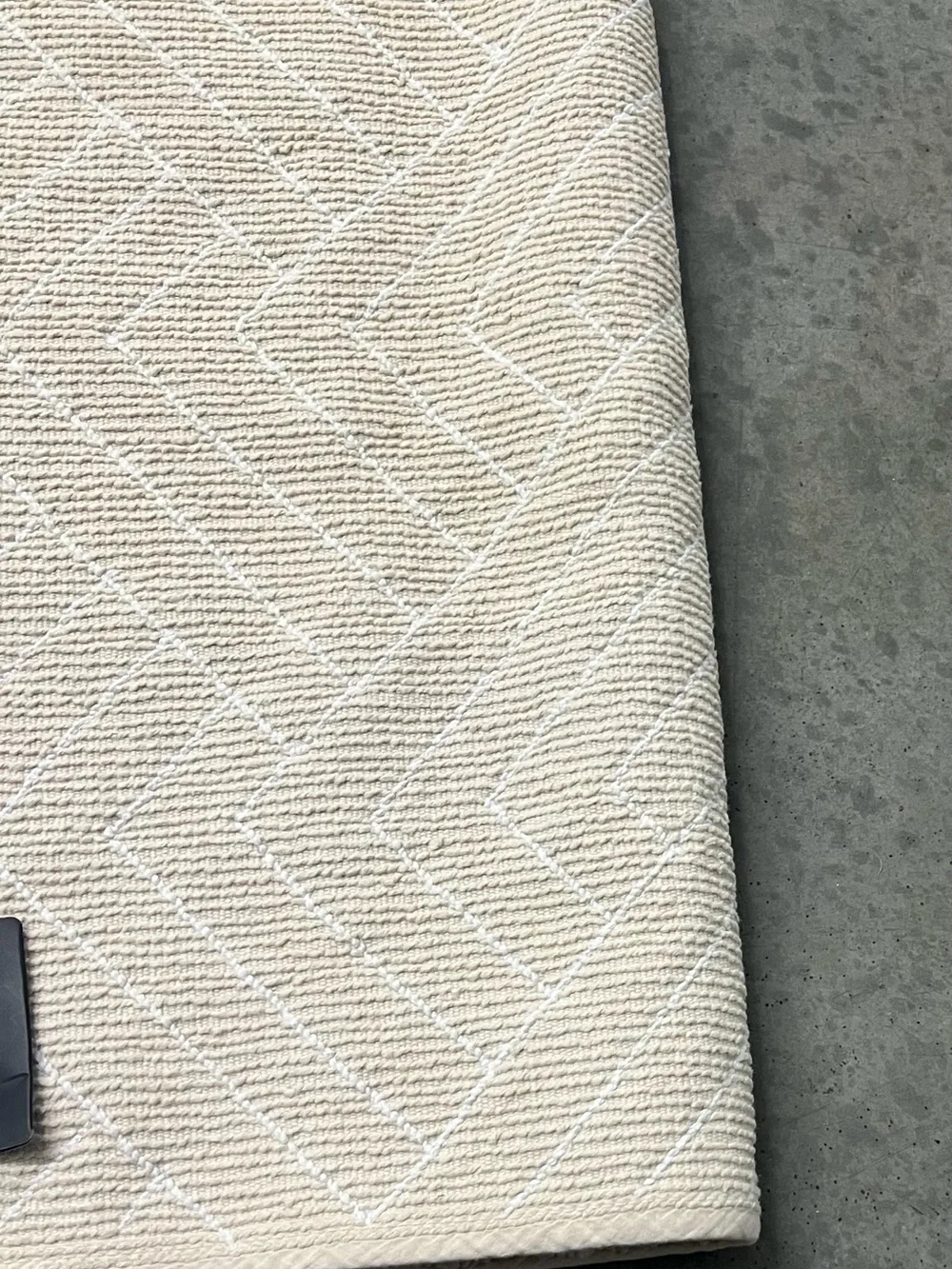 Lauren Ralph Lauren Geometric Chevron Neutral Cotton Bath Rug
